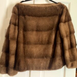 Shannon McLean Mink bateau neck pop over jacket. Very high quality soft mink